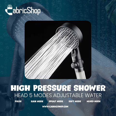 High Pressure Shower Head 5 Modes Adjustable Showerheads With Filter Water Saving