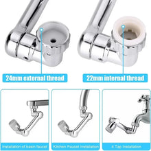 Multifunction 1080° Rotation Faucet Sprayer Head 22/24mm Adaptor Faucet Extender Aerator Splash Bubbler Nozzle Kitchen Tap Tools